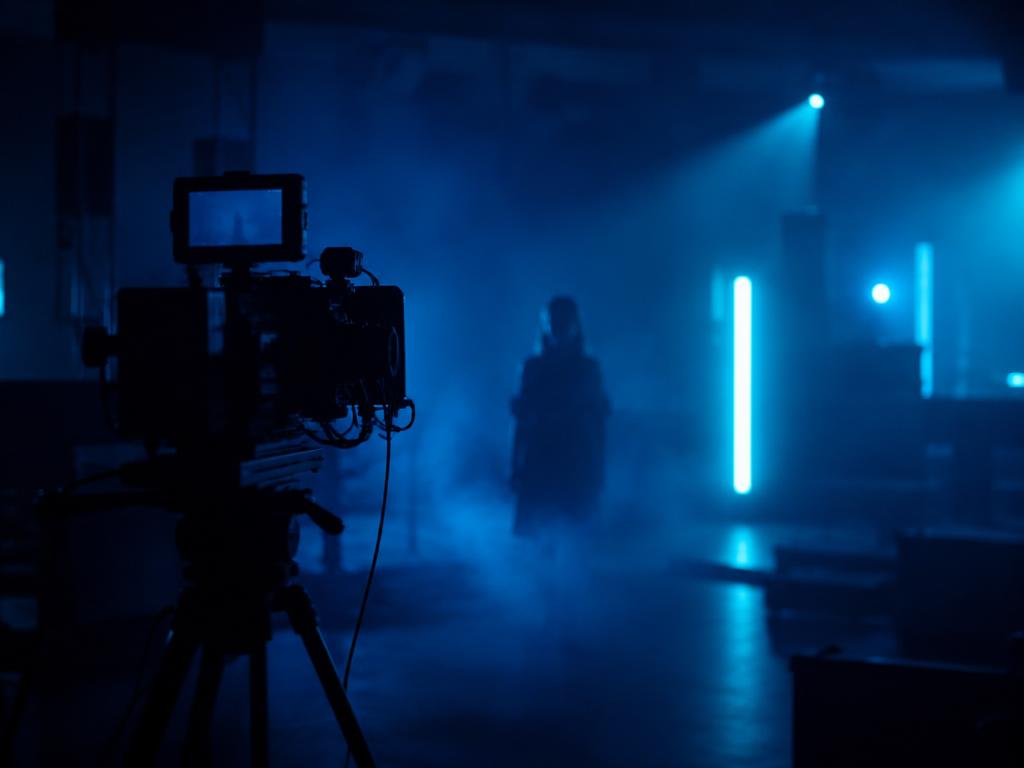 Video editing screens in a media studio